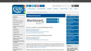 Blackboard Getting Started - George Brown College