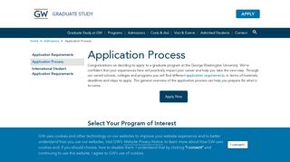 Application Process - GWU Graduate Admissions - George ...