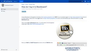 How do I log in to Blackboard? - UIS Wiki - Georgetown University