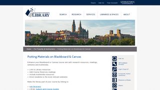 Putting Materials on Blackboard & Canvas | Georgetown University ...