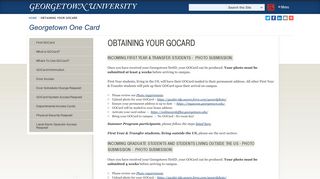 OBTAINING YOUR GOCARD | Georgetown One Card | Georgetown ...