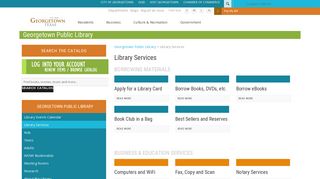 Library Services – Georgetown Public Library