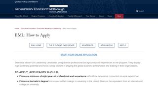 EML: How to Apply | McDonough School of Business | Georgetown ...