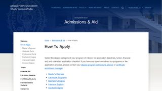 How To Apply | Georgetown SCS - Georgetown University School of ...
