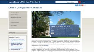 Office of Undergraduate Admissions | Georgetown University
