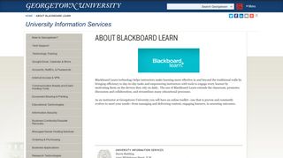 About Blackboard Learn | University Information Services ...