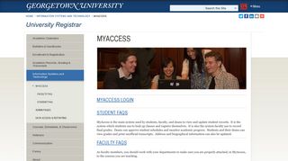 MyAccess | University Registrar | Georgetown University