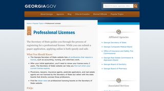 Professional Licenses | Georgia.gov