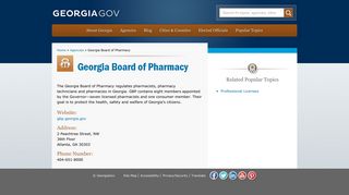Georgia Board of Pharmacy | Georgia.gov