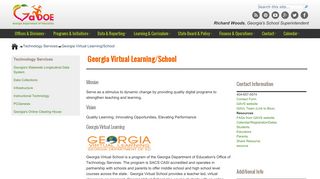 Georgia Virtual Learning/School - Georgia Department of Education