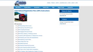 Georgia Trucking Portal - International Registration Plan (IRP)