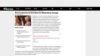 How to Become an Provider for Medicaid in Georgia | Chron.com