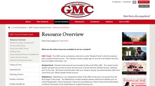 Resource Overview - GMC Portal & Student Email - Georgia Military ...