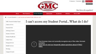 I can't access my Student Portal...What do I do? - Georgia Military ...