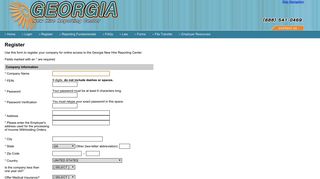 Register - Georgia New Hire Reporting Center