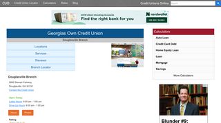 Georgias Own Credit Union - Douglasville, GA ... - Credit Unions Online