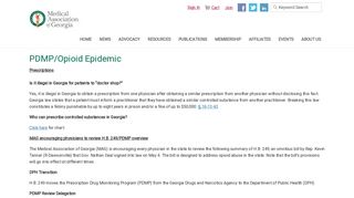 PDMP/Opioid Epidemic - Medical Association of Georgia