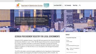 Georgia Procurement Registry for Local Governments - GA DOAS