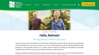 Hello, Retirees! - Teachers Retirement System of Georgia