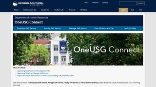OneUSG Connect Information | Georgia Southern University