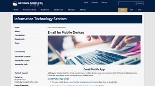 Email for Mobile Devices - Georgia Southern University