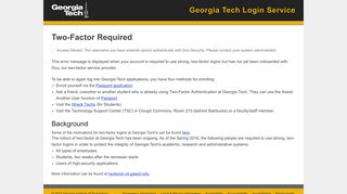 GT Login - Georgia Tech