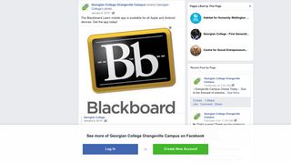 The Blackboard Learn mobile app is... - Georgian College Orangeville ...