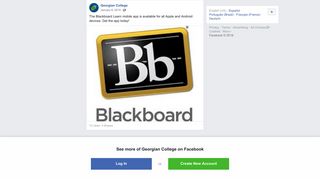 The Blackboard Learn mobile app is... - Georgian College | Facebook