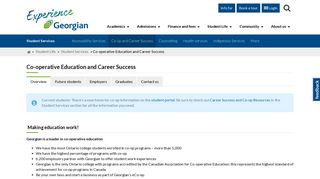Co-operative Education and Career Success - Georgian College