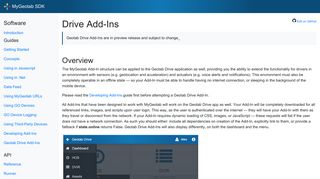 Geotab Drive Add-Ins - GitHub Pages