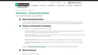 Telematics - Powered by Geotab - Enterprise Truck Rental
