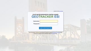 log in to geotracker esi - CA.gov