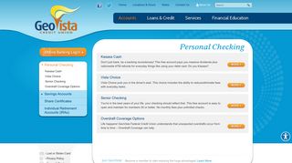 Personal Checking - GeoVista Credit Union