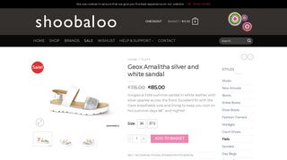 Geox Amalitha silver and white sandal - shoobaloo