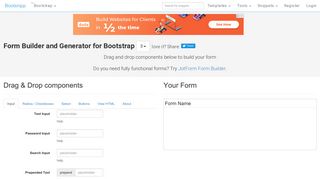 Bootstrap CSS Form Builder and Generator - Bootsnipp