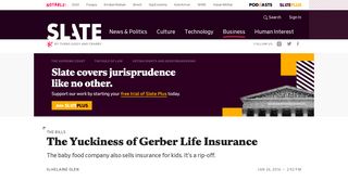 Gerber's life insurance for kids is a rip-off. Yuck!