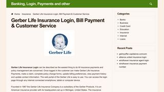 Gerber Life Insurance Login, Bill Payment & Customer Service ...