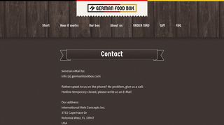 German Food Box | Contact