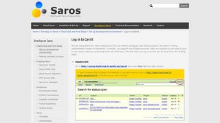Log in to Gerrit | Saros