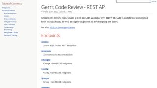 Gerrit Code Review - REST API