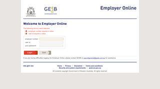 Welcome to Employer Online - GESB