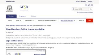 New Member Online is now available - GESB