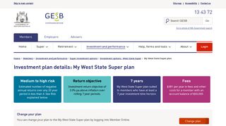 My West State Super plan - GESB