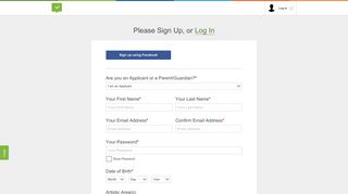 Sign Up - Log in with your Acceptd account