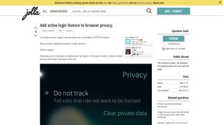 Add active login feature to browser privacy. - together.jolla.com
