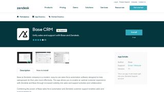 Base CRM App Integration with Zendesk Support