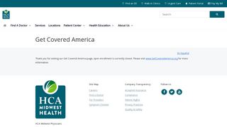 Get Covered America - HCA Midwest Physicians