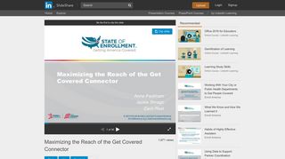 Maximizing the Reach of the Get Covered Connector - SlideShare