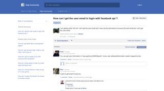 How can I get the user email in login with facebook api ? | Facebook ...