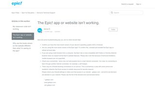 The Epic! app or website isn't working. – Epic! FAQs